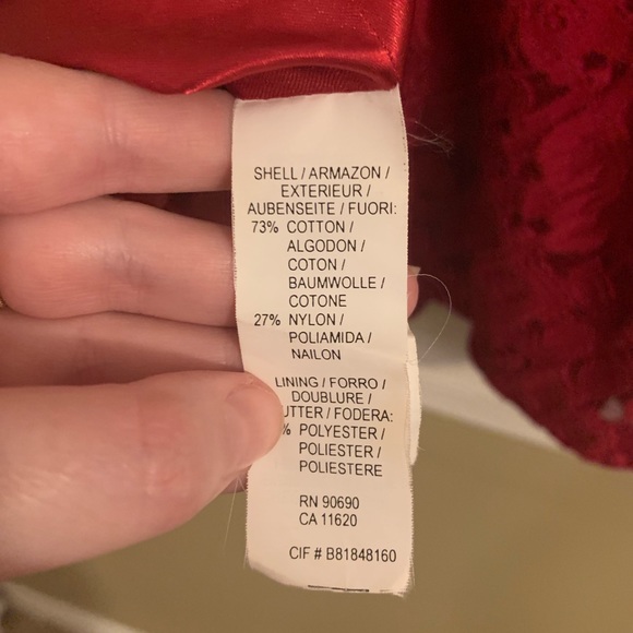 Kensie Red Lace Dress - Picture 7 of 7